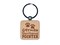 German Shorthaired Pointer Dog Paw Prints Fun Text Engraved Wood Square Keychain Tag Charm